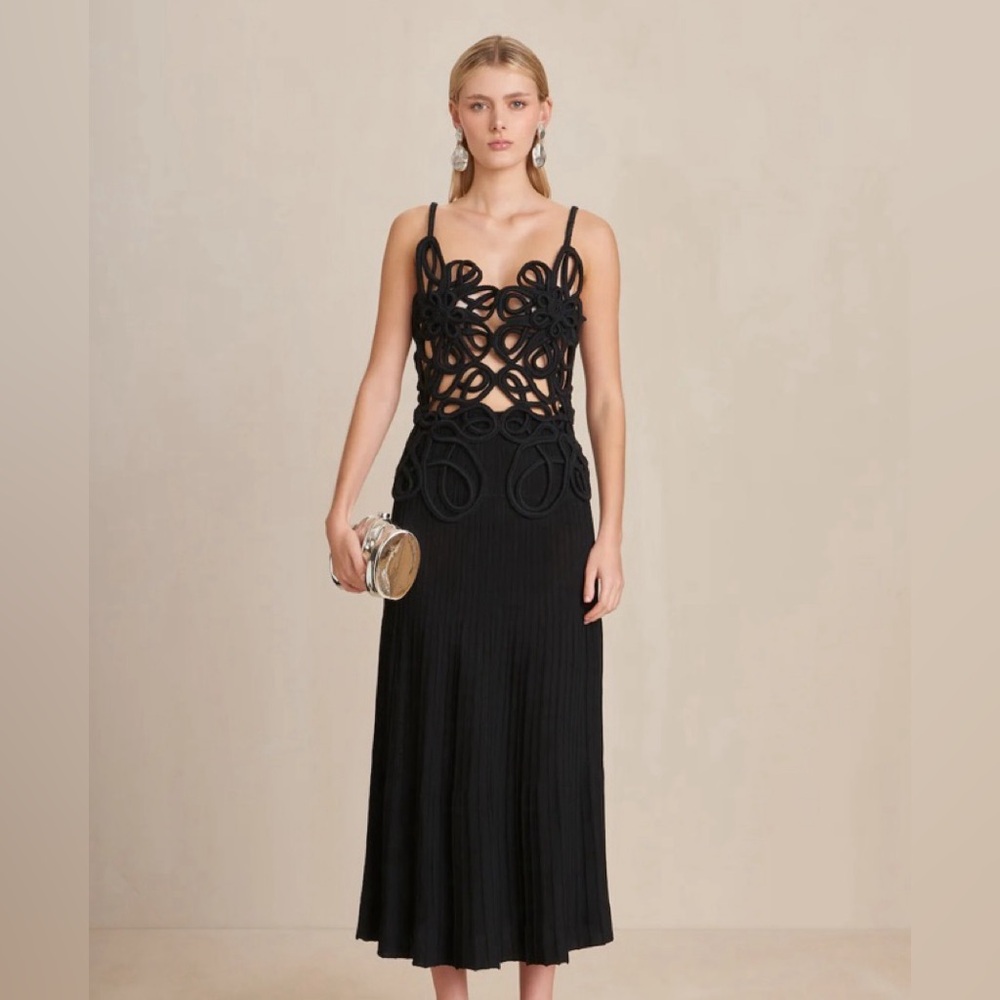 Cult Gaia Nalda Black Cutout Dress